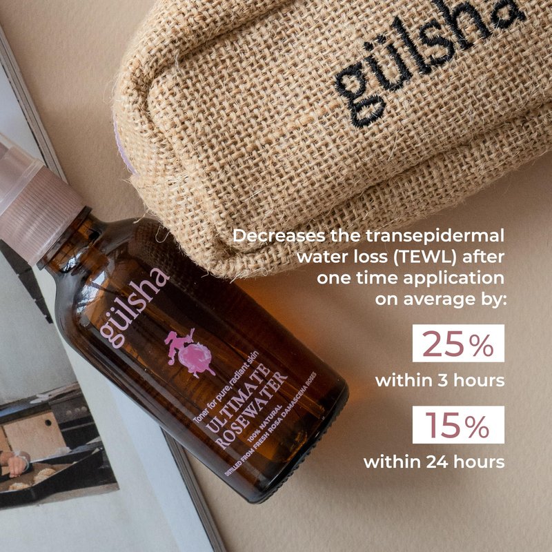 GULSHA ULTIMATE ROSEWATER, Natural Rosa Damascena Flower Water, Cleanses, Nourishes and Tones Skin, Restores Radiance to Your Skin, Free from Chemicals, 100% Natural Glow Rose Essence, 200ml/6.76fl oz