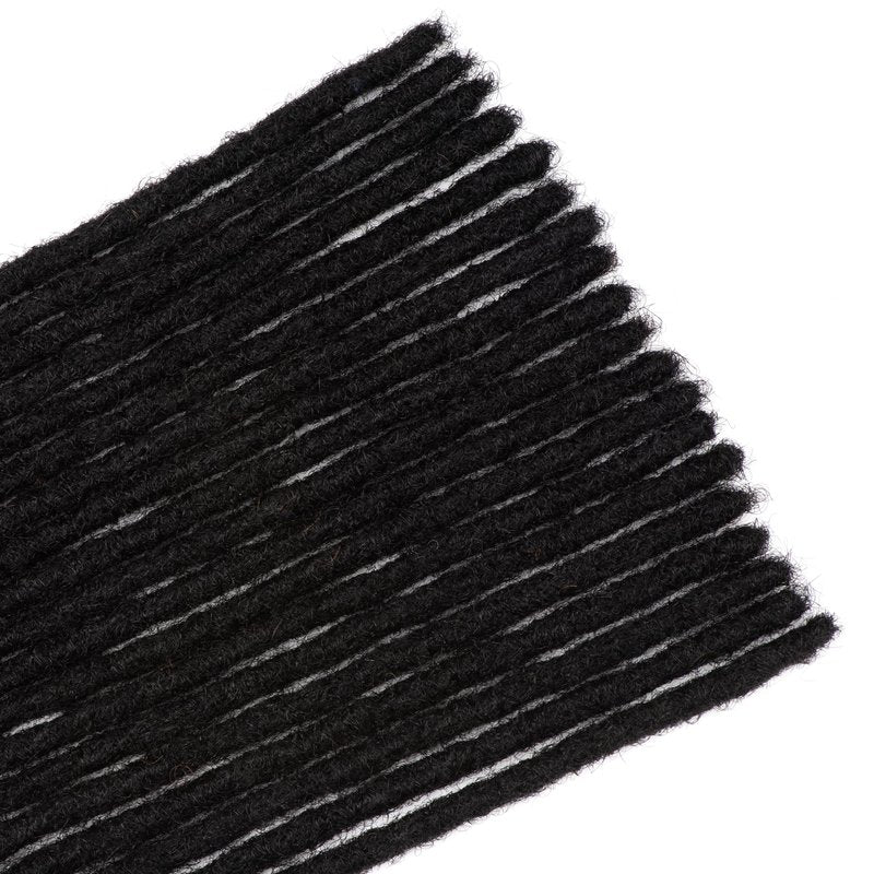 LinkMai 0.2-0.8cm Locs 8-18 I nch 20 Strands 100% Real Human Hair Dreadlock Extensions for Man/Women Permanent Loc Extensions Bundles Can Be Dyed Bleached Curled & Twisted (0.8CM, 1B, 8 INCH)