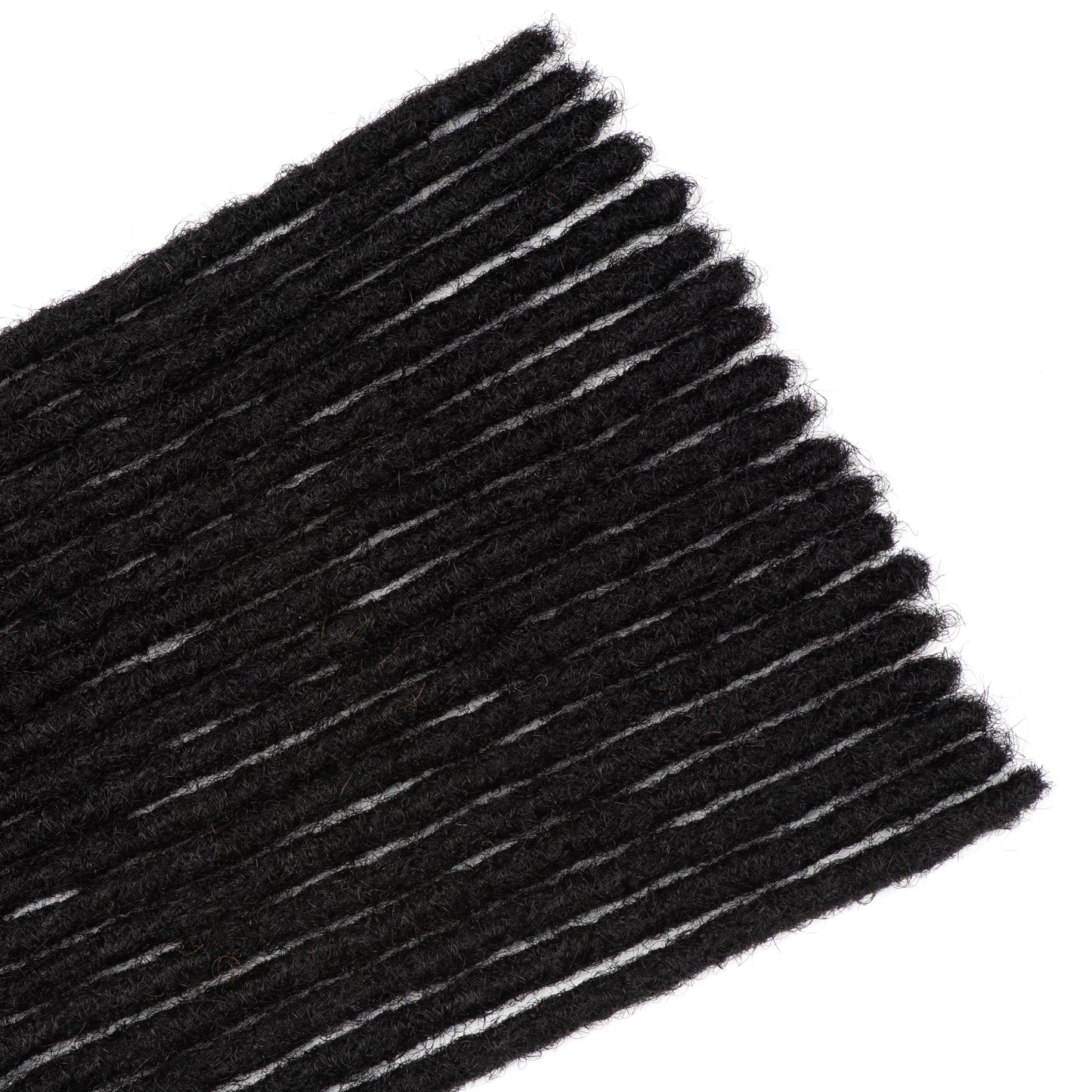LinkMai 0.2-0.8cm Locs 8-18 I nch 20 Strands 100% Real Human Hair Dreadlock Extensions for Man/Women Permanent Loc Extensions Bundles Can Be Dyed Bleached Curled & Twisted (0.6CM, 1B, 16 INCH)