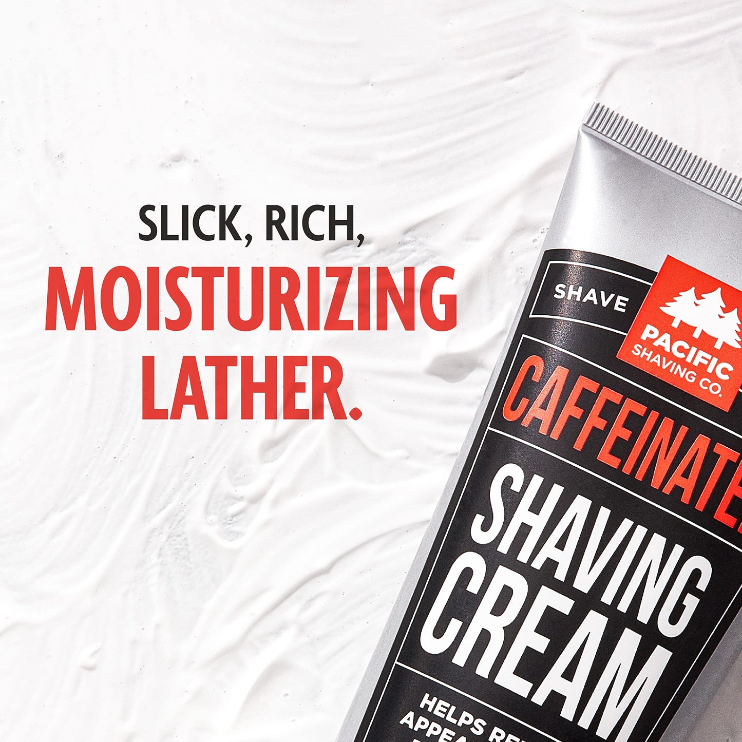 Pacific Shaving Company Men's Caffeinated Shaving Cream, 7 Oz (2 Pack)