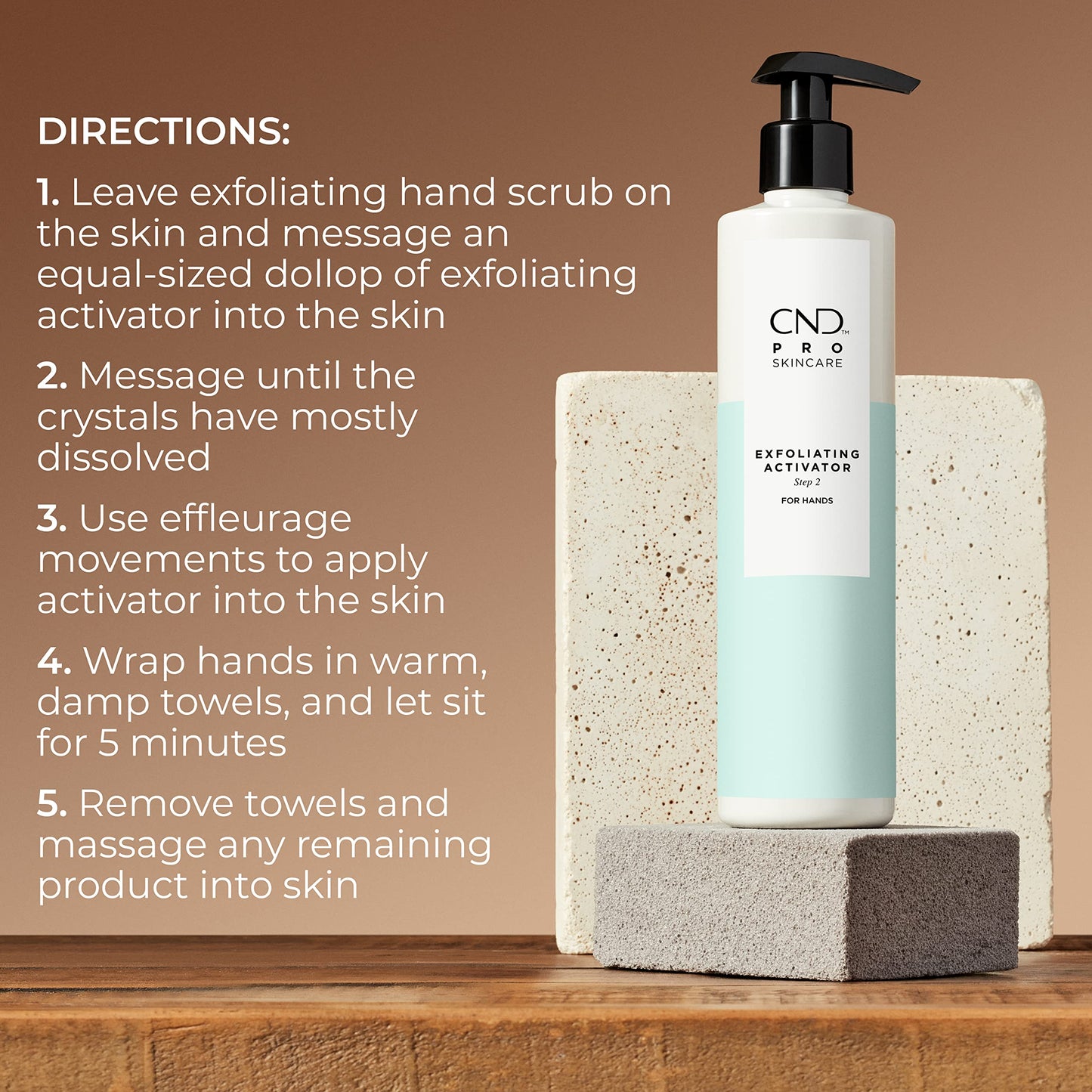 CND Pro Skincare Exfoliating Activator for Hands, Made with Natural Origin Aloe Leaf, Use with Exfoliating Scrub, Step 2, 10.1 Oz