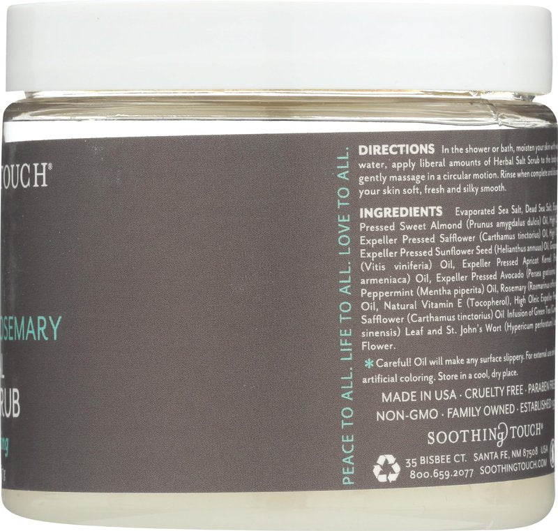 Soothing Touch Herbal Salt Scrub, Peppermint Rosemary - 20 Oz