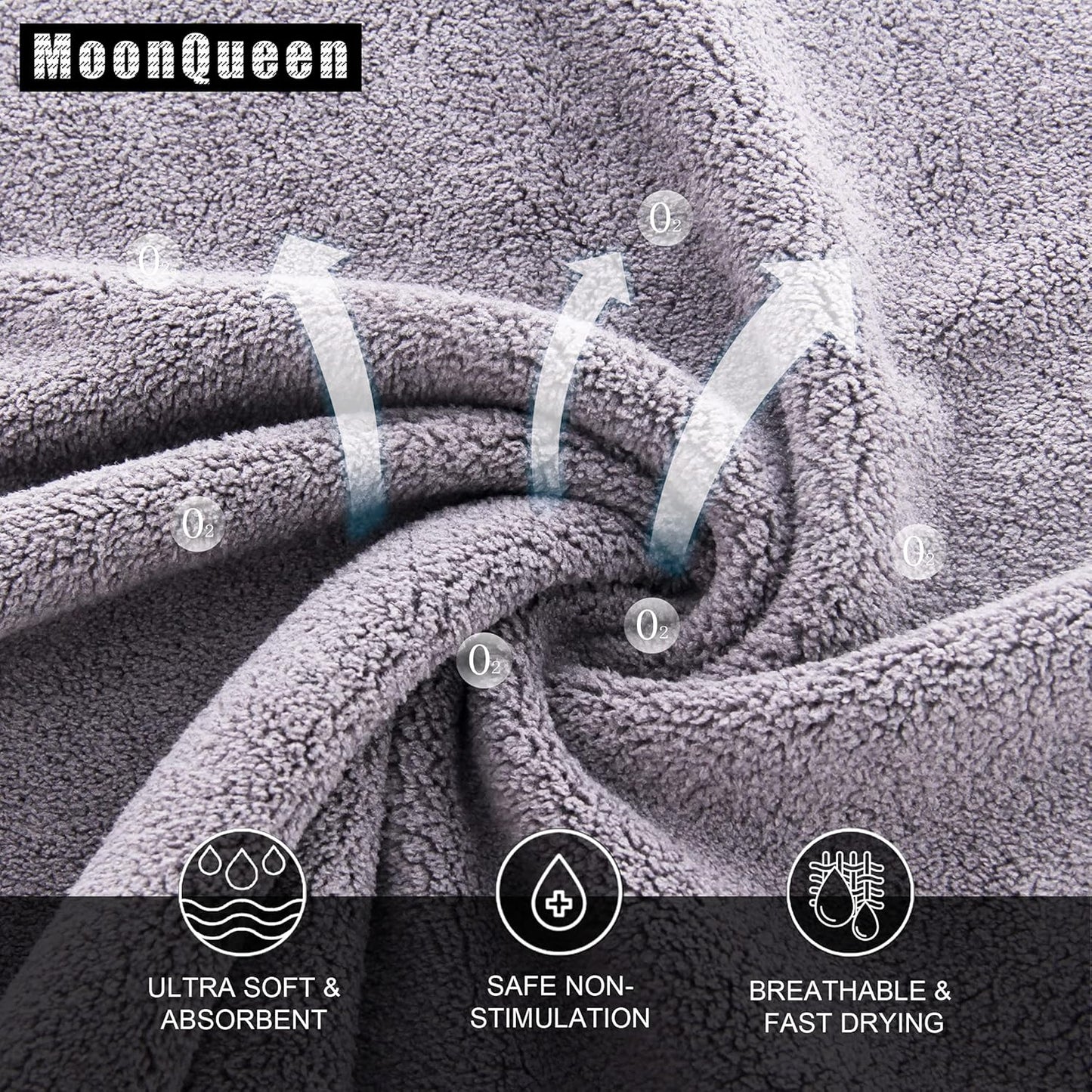 Ultra Soft Premium Washcloths Set - Highly Absorbent Coral Velvet - 12 x 12 Inches | 72 Pack in Light Grey