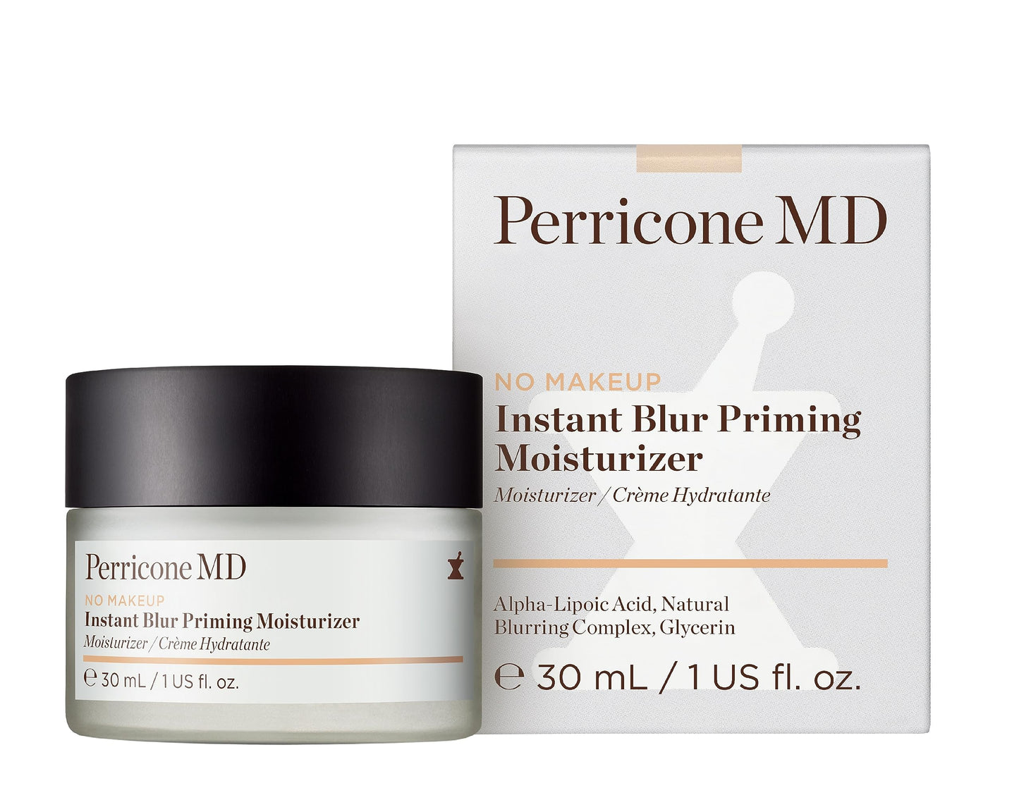 Perricone MD No Makeup Instant Blur Priming Moisturizer - Hydrating Face Primer with ALA & Glycerin - Visibly Blurs Pores and Wrinkles for a Smooth Canvas and Long-Lasting Makeup Wear - 1 fl oz