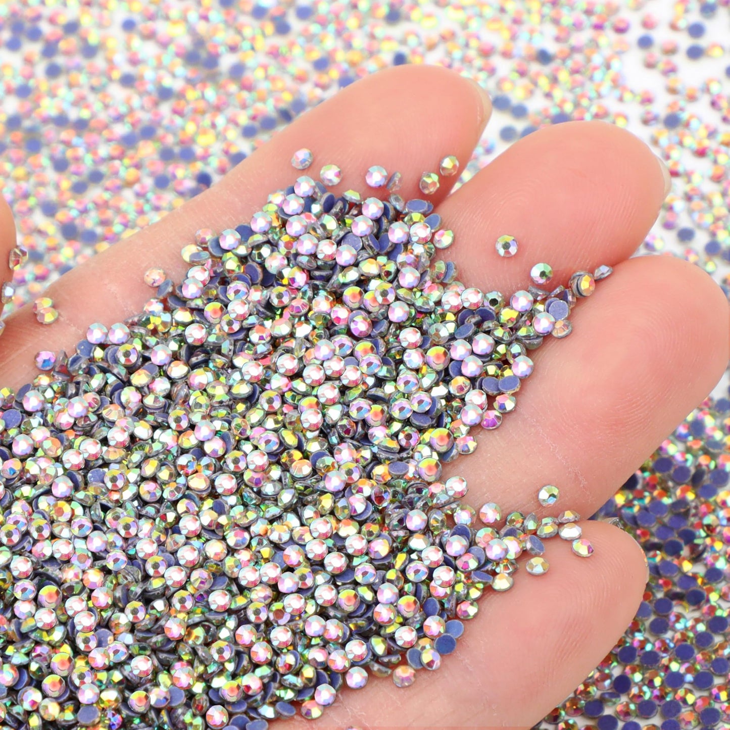NCB 14400pcs Hotfix Crystal Rhinestones for Clothes Crafts, Hot Fix Bulk Flatback Crystals, Iron on Hotfix for DIY Decoration 100 Gross (Crystal AB, ss16/14400pcs)