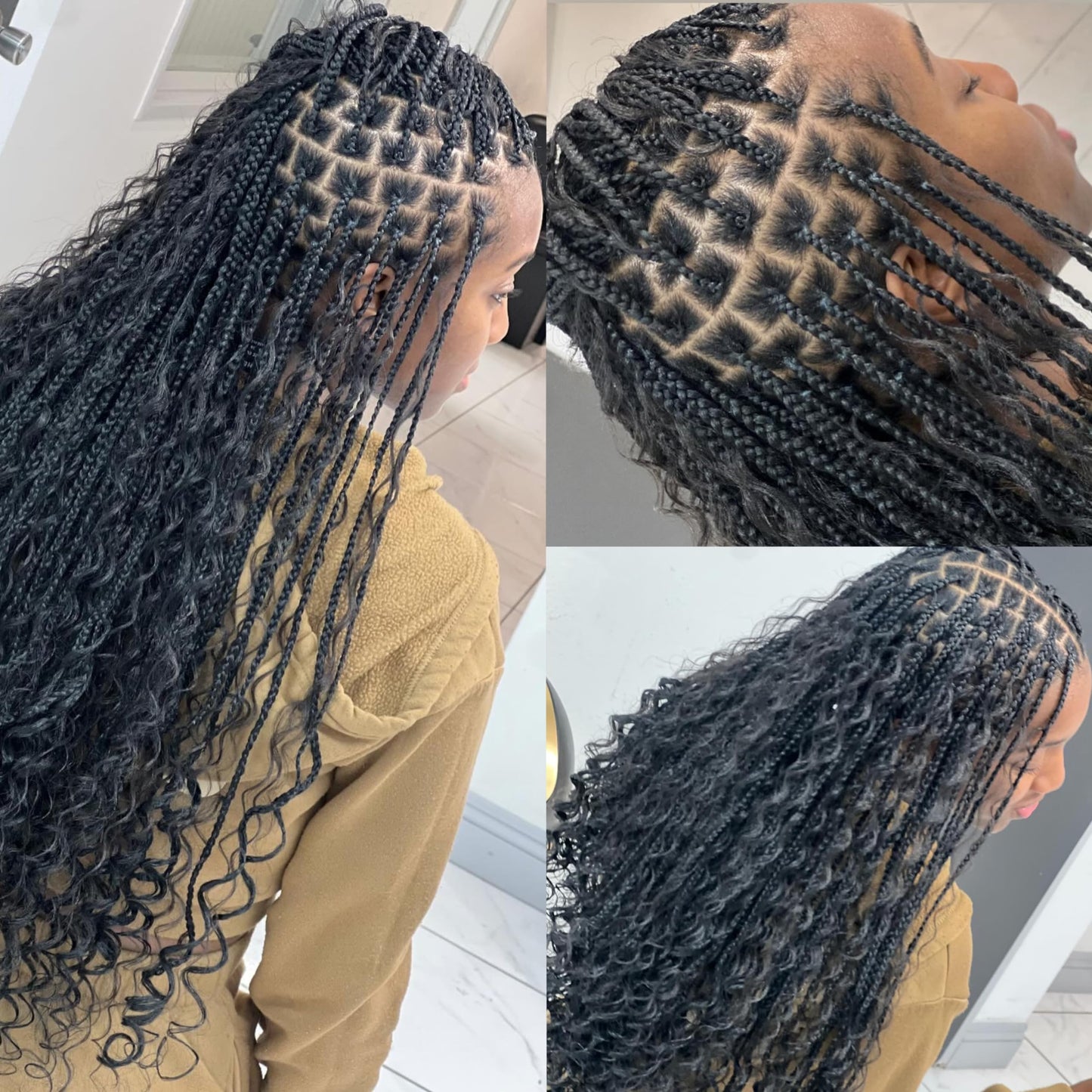 14A Grade High Amplitude Indian Wave Bulk boho braids Human Hair Braiding 100% Brazillian Virgin Hair Extensions 2Bundle/Pack 100g More Density for Micro braiding No Weft (Deep wave, 18inch)
