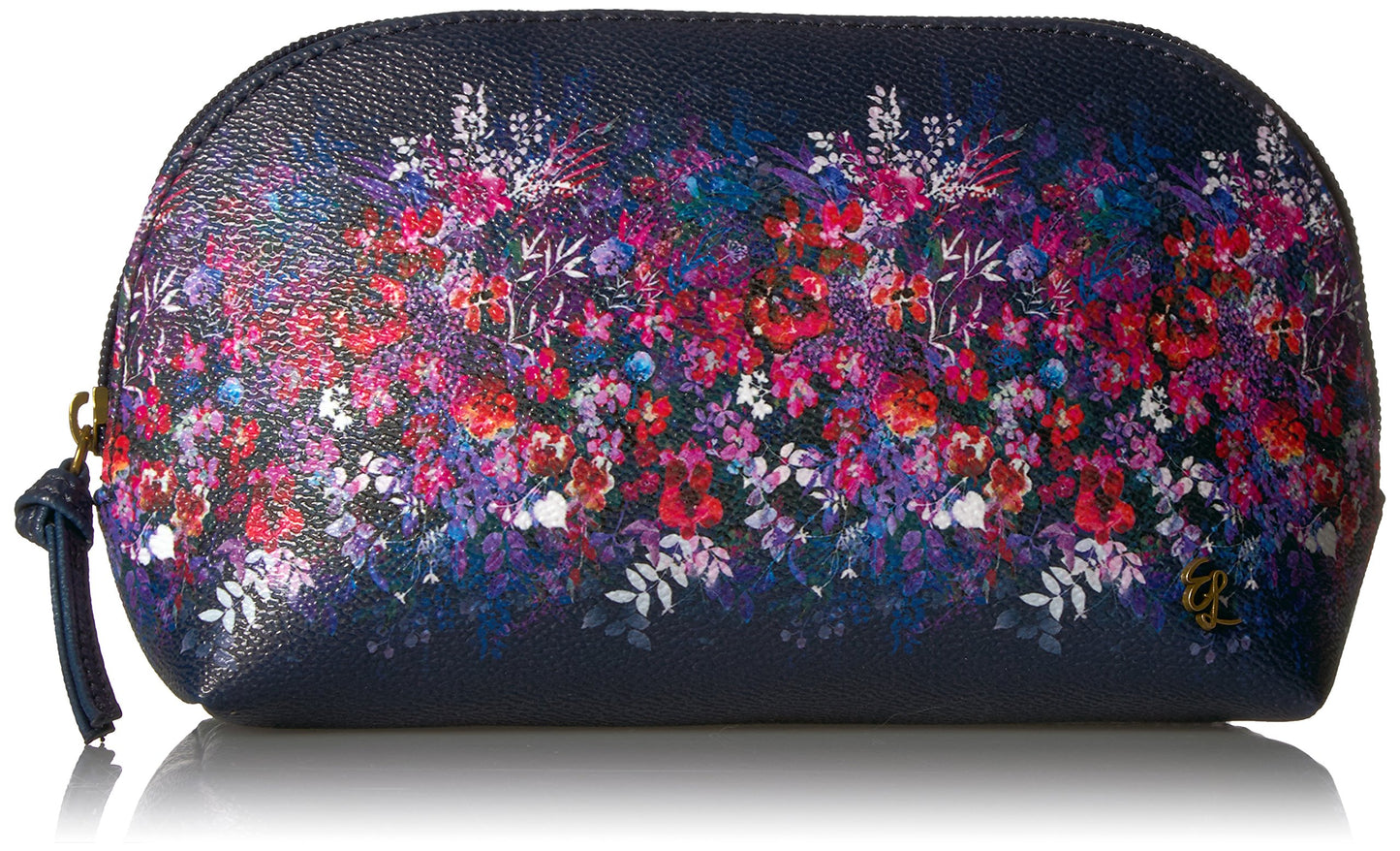 Elliott Lucca Artisan Dome Cosmetic Cosmetic Bag, INDIGO BOUQUET, One Size