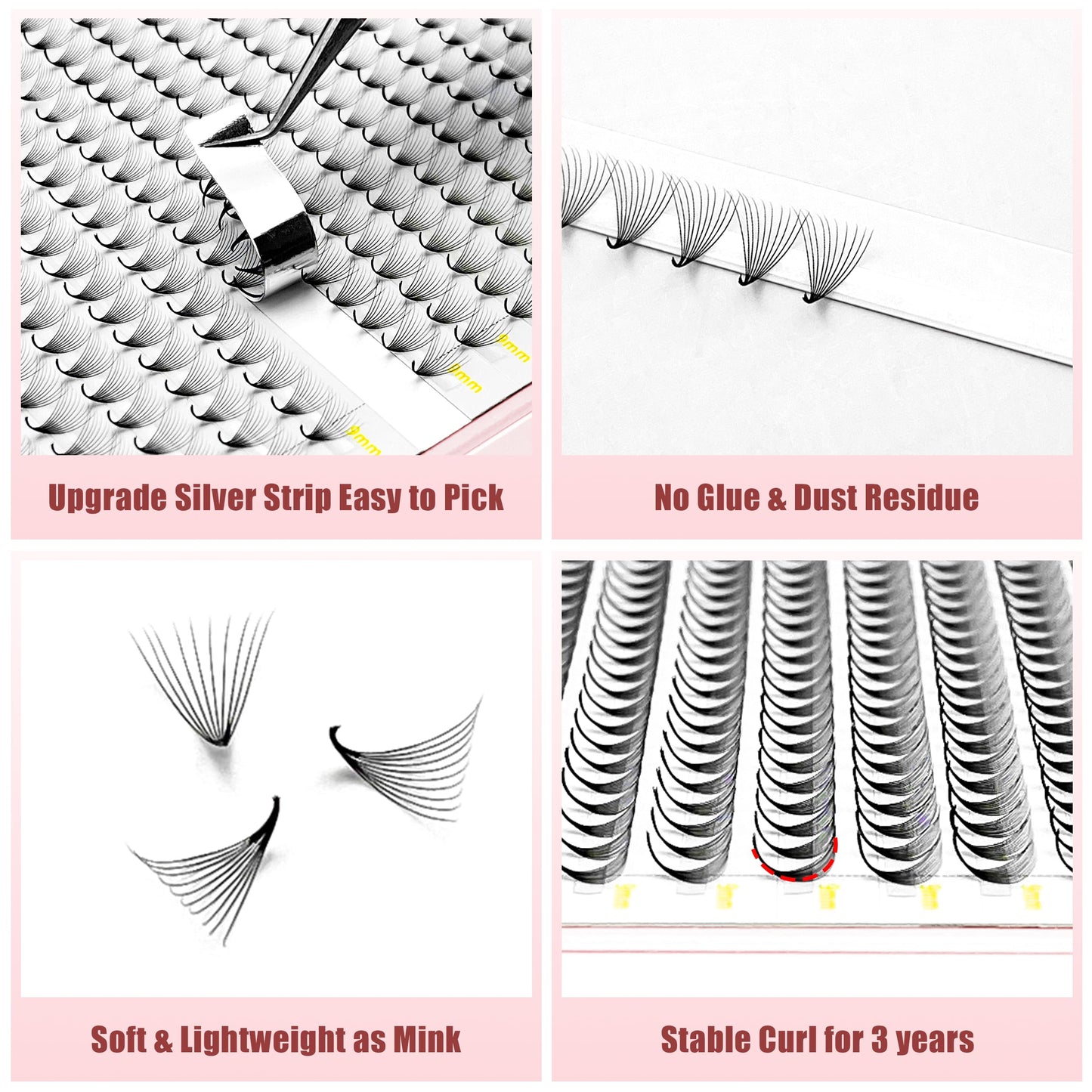ABONNIE Premade Fans Eyelash Extensions, 400 Fans 10D 11mm Promades Eyelash Fans,0.07 Thickness D Curl Premade Lash Fans, Handmade Premade Fans Volume Lash Extensions (Pointy Base 10D 0.07-D 11mm)