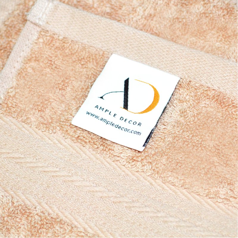 Ample Decor Wash Cloths Pack of 10, Oeko Tex Certified 600 GSM 100% Cotton Soft Absorbent, Premium Quality Durable Machine Washable, Ideal for Bathroom, Pool, Hotel, Spa – Beige