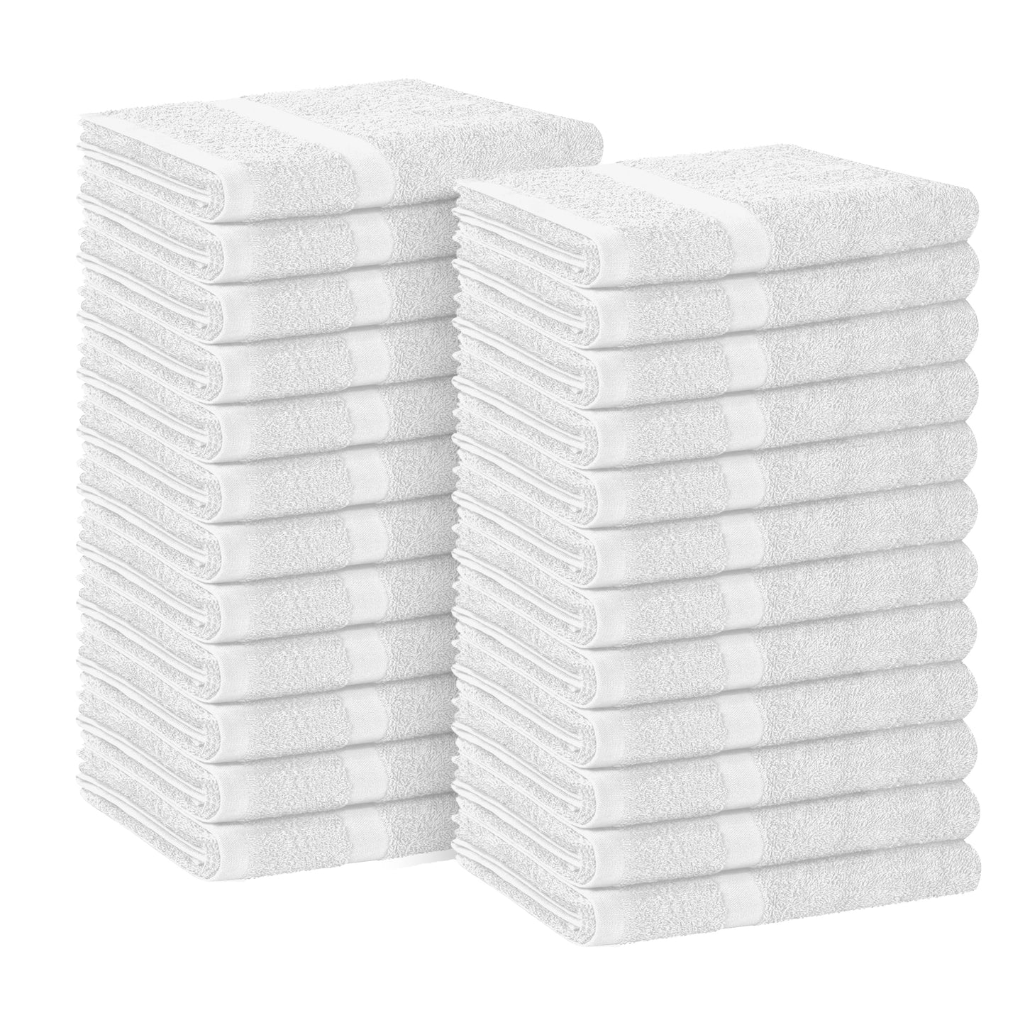 Avalon Towels Salon Towel - White Hand Towels Bulk Pack of 24-100% Cotton Absorbent Spa, Facial & Gym Towel for Working Out - 16x27 Inches (Not Bleach Proof)
