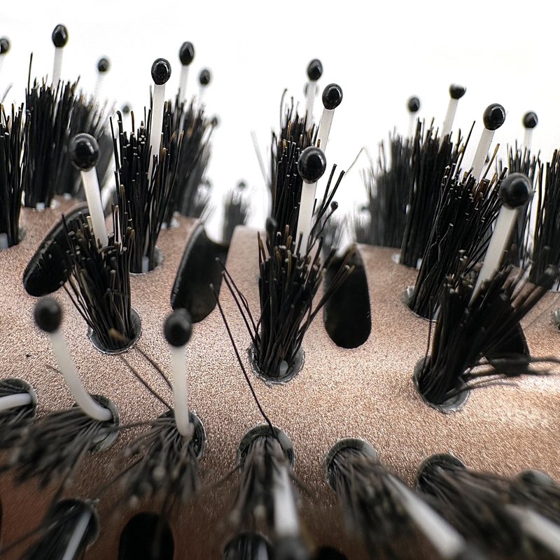 Phillips Brush Luxe Tourmaline Monster Vent 3 Poly-Tip Professional Hair Brush (3.5” Barrel Head) - Vented Blowout Hairbrush with Poly Tipped Nylon & Boar Hair Bristles