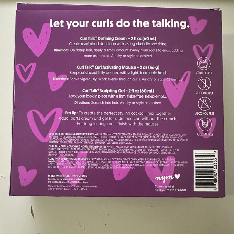 Not Your Mother's Not Your Mothers Curl Talk To Go Mini Styling SET. Defining Cream And Curl Activating Mousse.