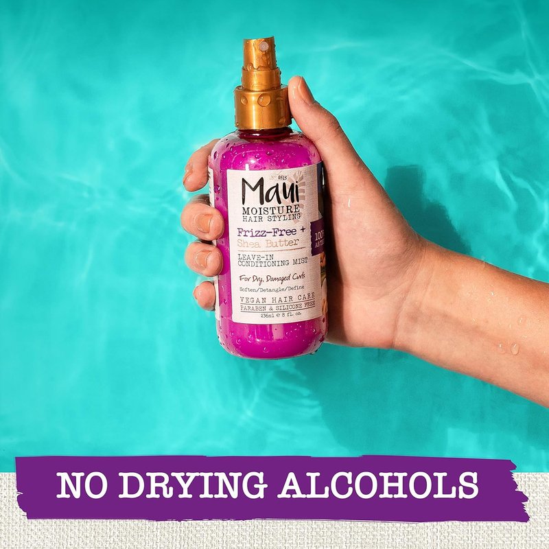 Maui Moisture Leave-In Conditioning Mist - Frizz-Free Curly Hair Spray for Softening & Detangling | 8 fl. oz
