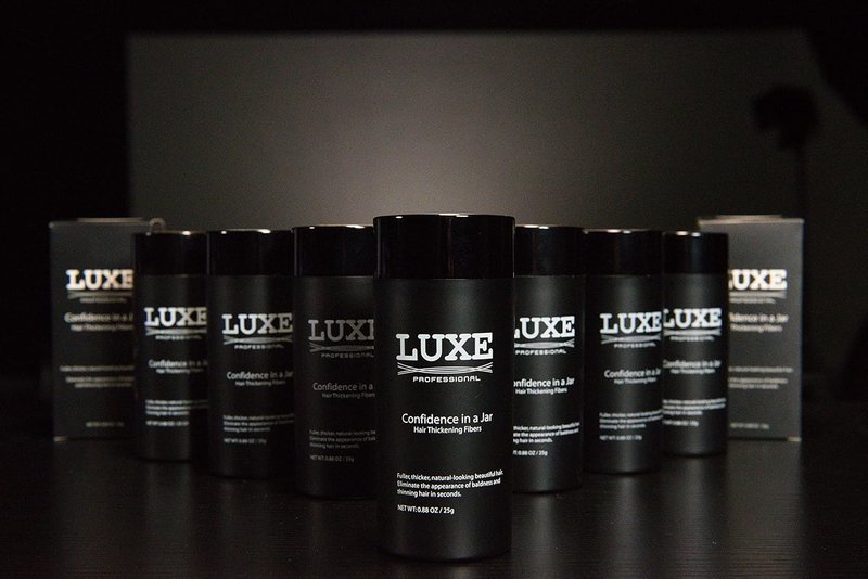LUXE Hair Building Fibers - Thickening Fibers for Fuller Hair - Hypoallergenic & Dermatologist Tested | Dark Brown, 2-Month Supply