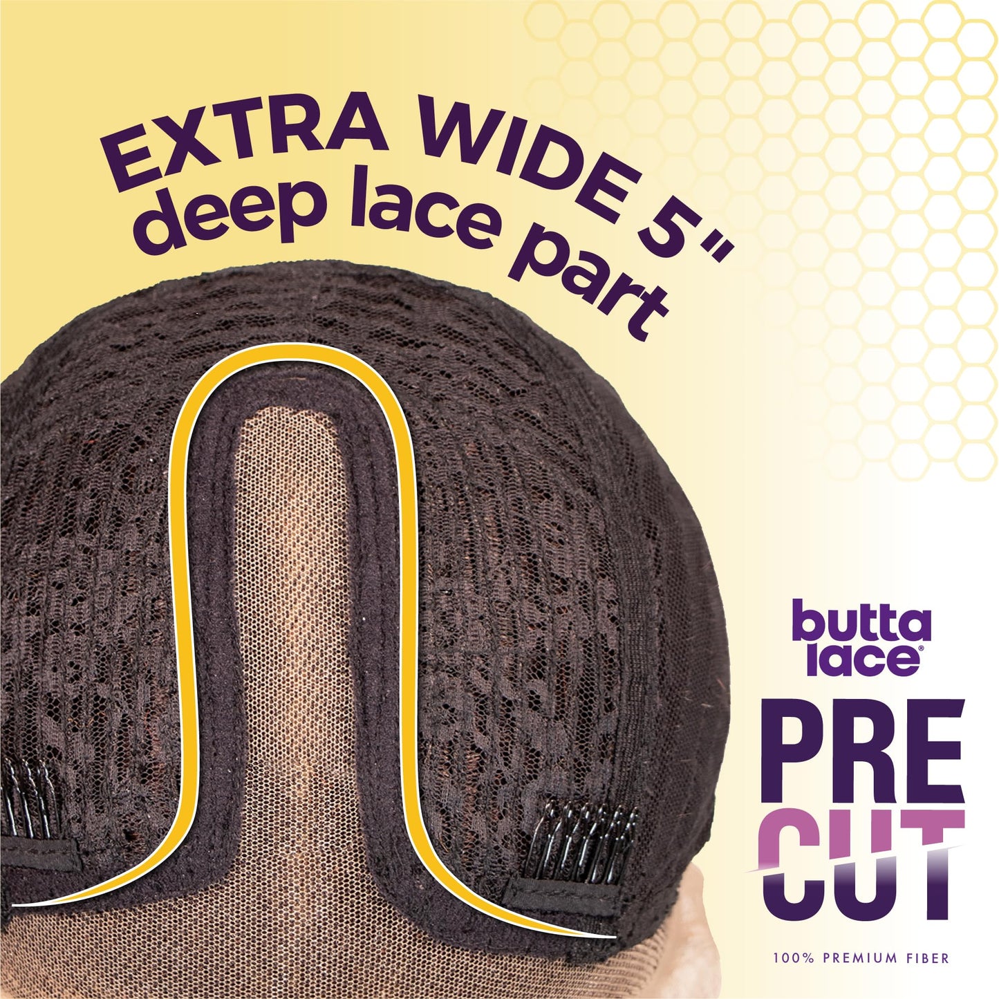 Sensationnel Butta Lace Precut Wigs - Unit 7 Glueless Extra Wide 5 Inch Deep Parting Synthetic Pre Tweezed Smaller Knot Hairline (TH2/27)