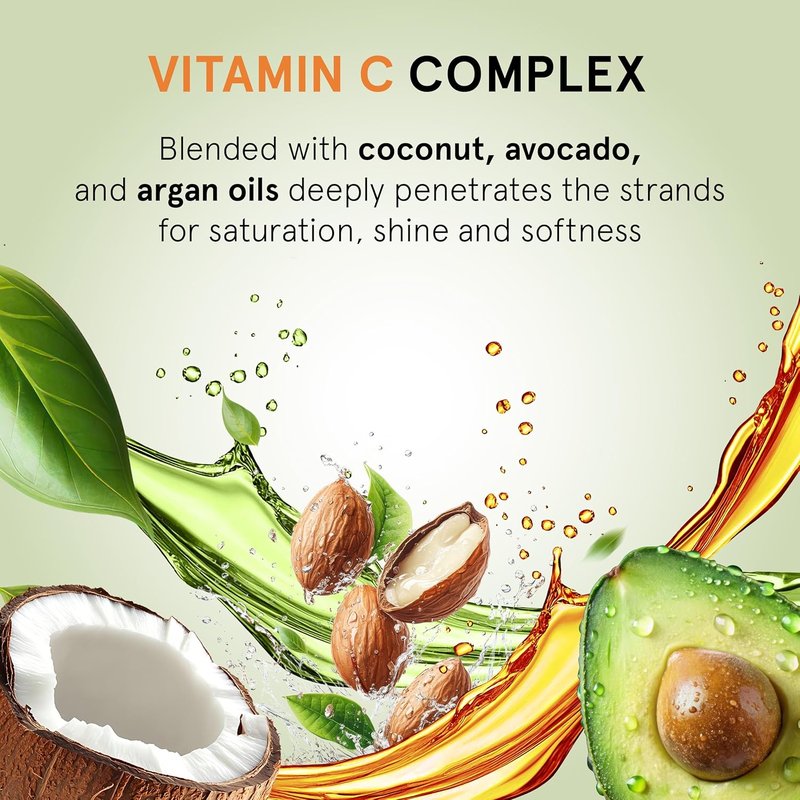 Inoar Blends Vitamin C & Argan Oil Hair Mask - Moisturizing Treatment for Dry Hair | 8.8 Fl Oz