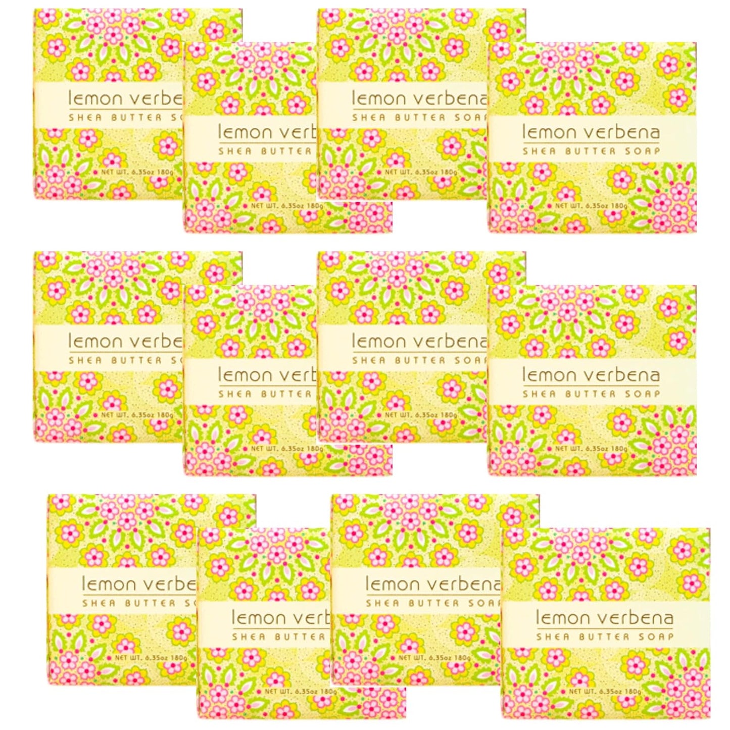 Mini Botanical Soap Bars - 12 Pack 1.9 oz | Individually Wrapped Guest Soaps for Airbnb, Spa, Travel, Bath - Lemon Verbena