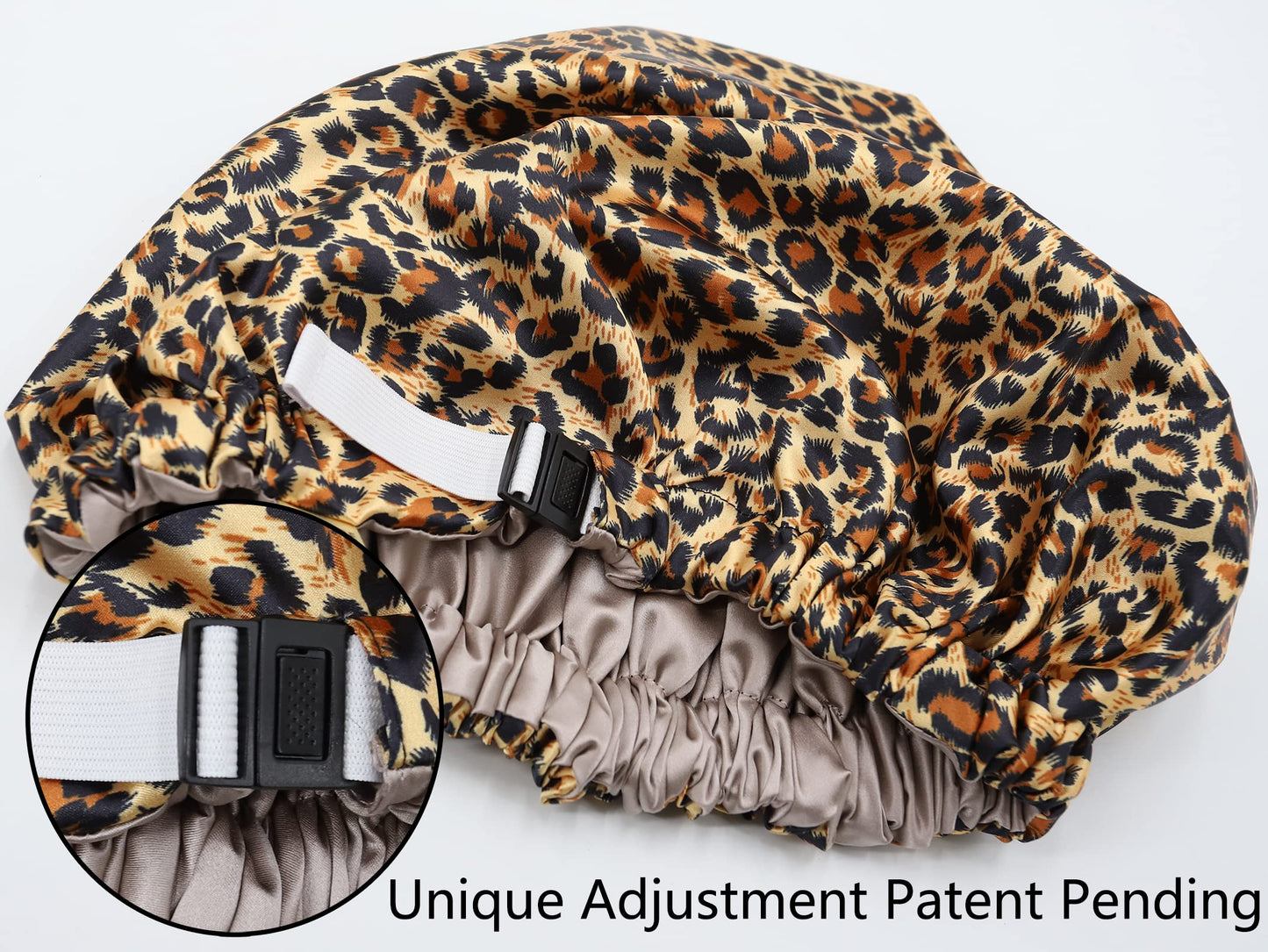 SAYMRE 100% Mulberry Silk Lined Bonnet Adjustable Satin Sleep Cap 19 Momme Silk Bonnet for Women Curly,Long Hair Care