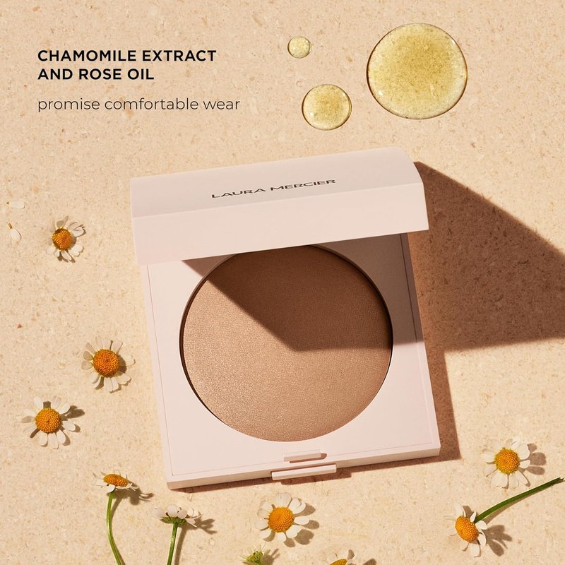 Laura Mercier Real Flawless Luminous Pressed Powder - Talc-Free, Creamy Formula for Natural Glow, Light Coverage