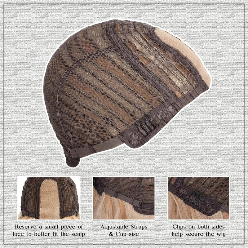 Long Blonde Wave Wig for Women - 26 Inch Heat Resistant Synthetic Hair | Natural Look for Daily Wear