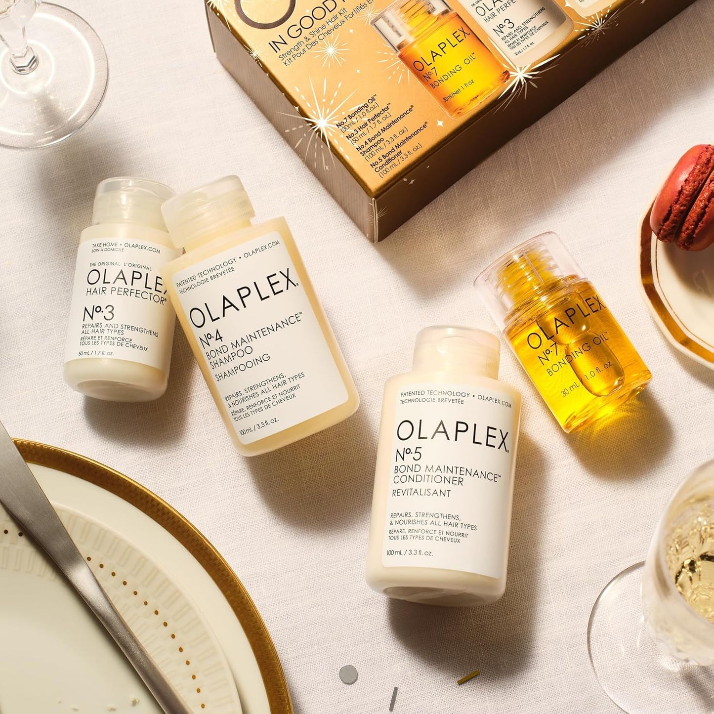 Olaplex In Good Repair Hair Kit | Hydrating Shampoo & Conditioner Set, Bonding Oil & Perfector for Frizz Control & Damage Repair