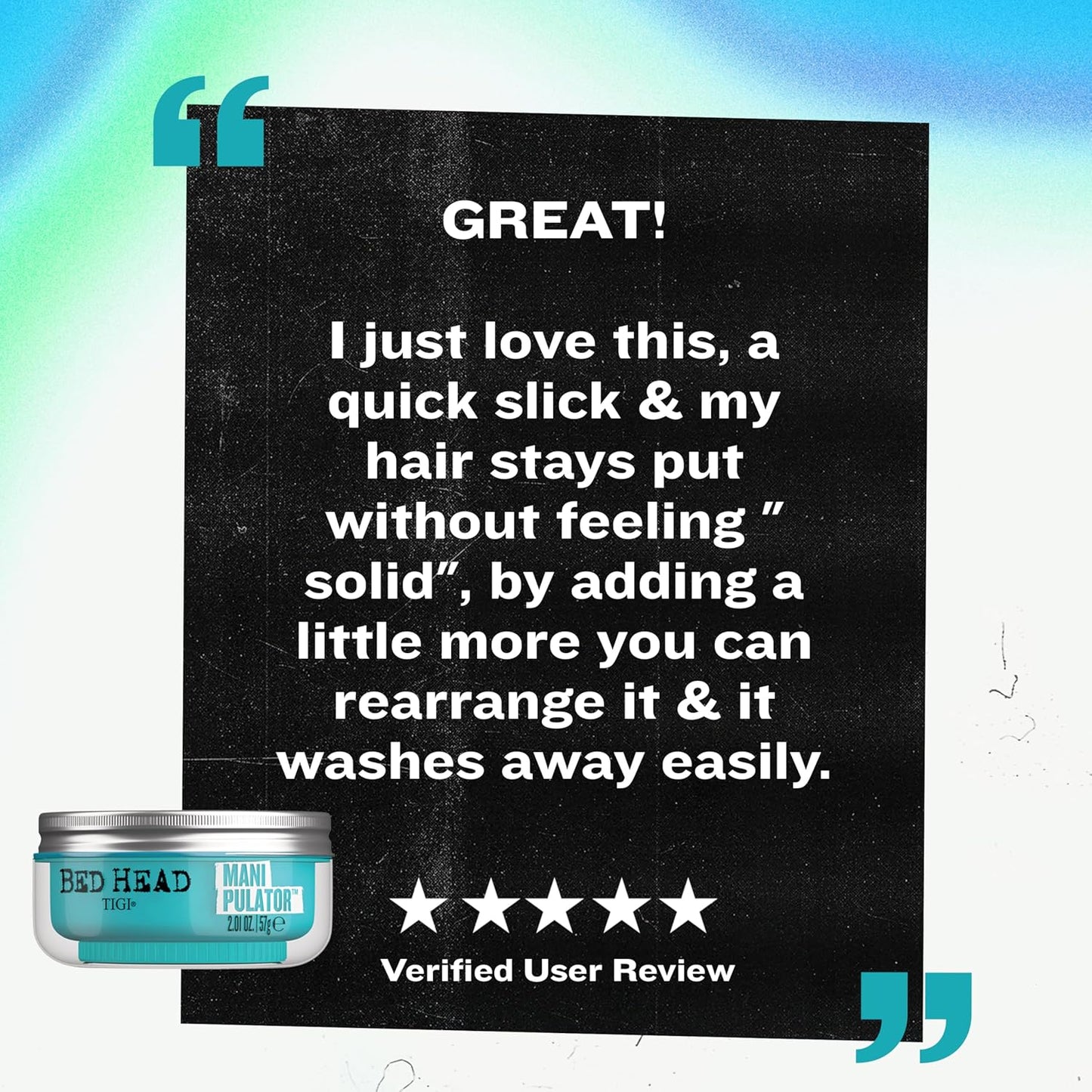 TIGI Bed Head Manipulator Texturizing Putty - Firm Hold Styling for Short to Medium Hair | 2.01 oz