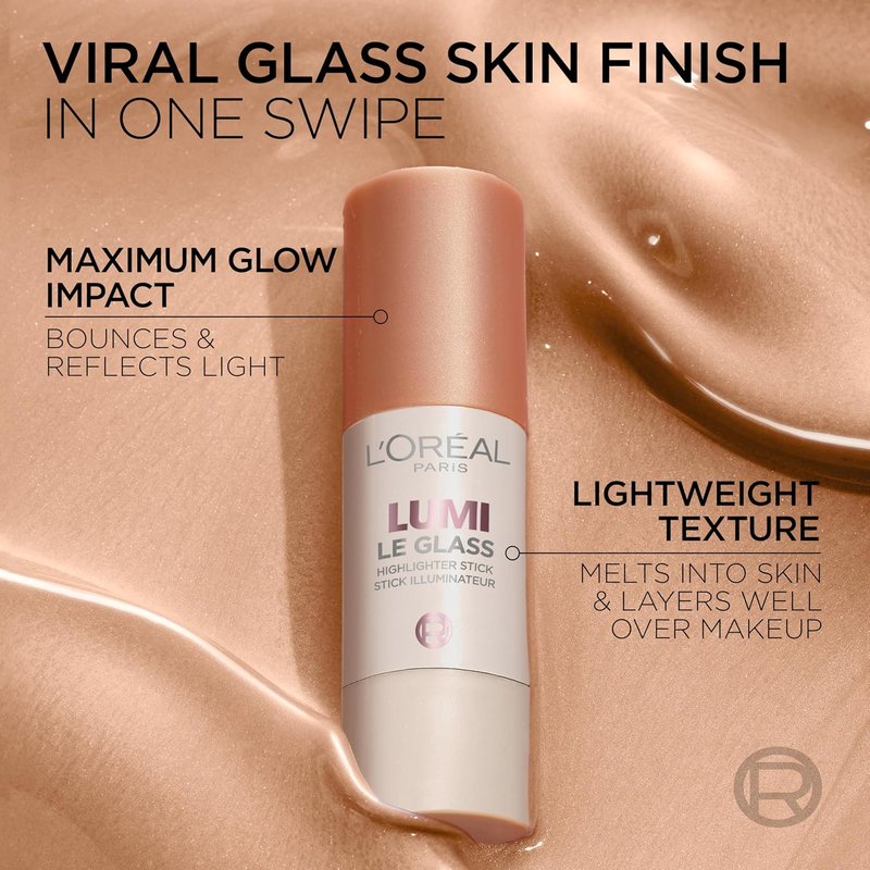 L'Oreal Paris True Match Lumi Highlighter Stick - Reflective Translucent Glow | 620 Pink Ballet, 0.17 Oz