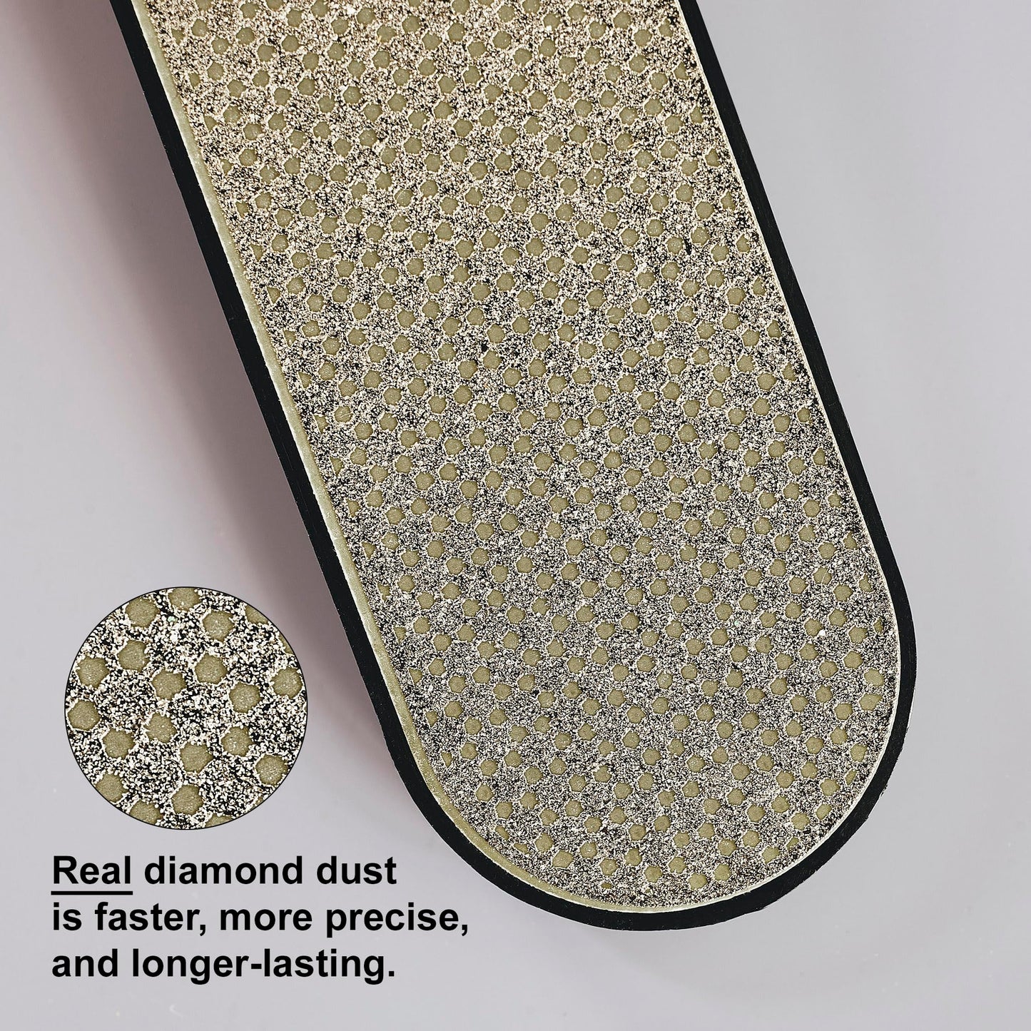 Caswell-Massey Diamond Dust Nail File, Professional Washable Nail Buffer Crafted from Polished Steel, Durable & Long-Lasting, Pre-Polish Care, 7 In