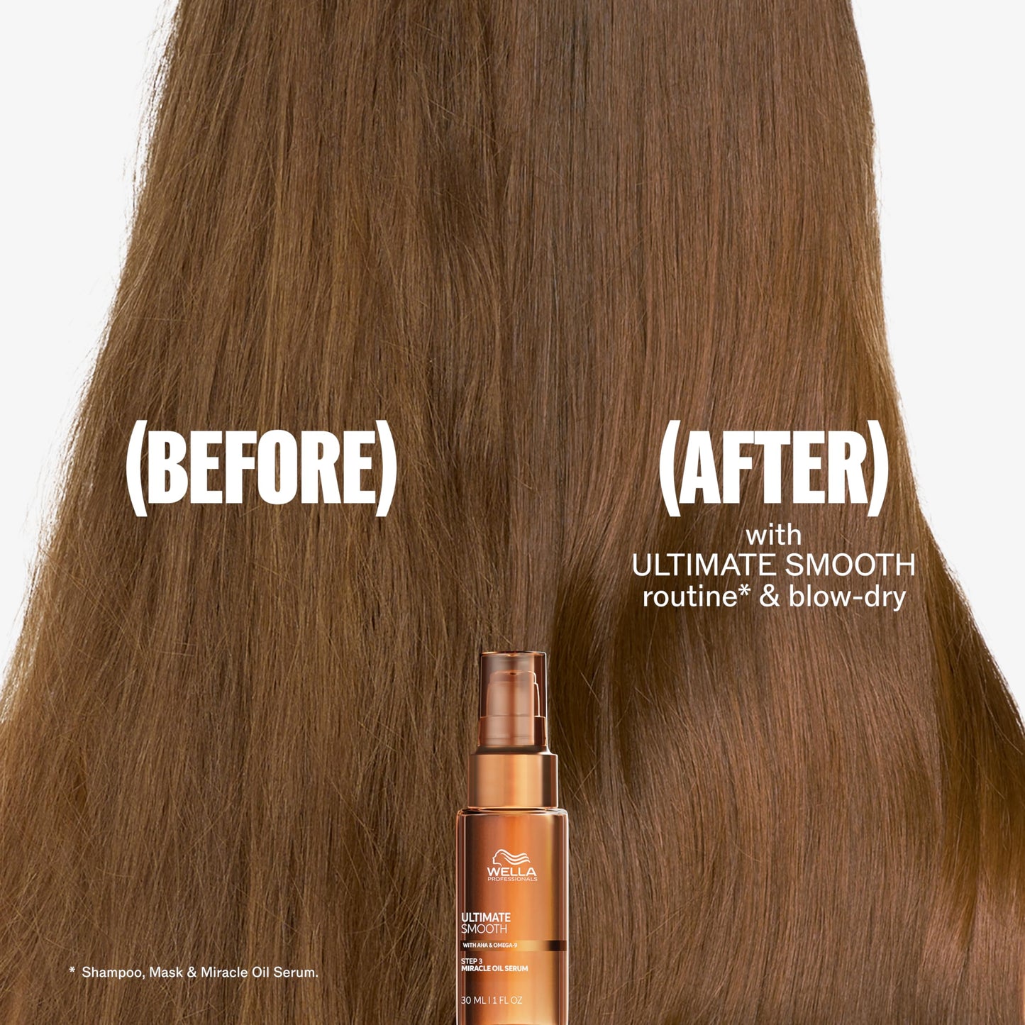 Wella Professionals ULTIMATE SMOOTH Shampoo for Dry, Dull & Frizzy Hair | With Squalane & Omega 9 | 33.8 Fl Oz