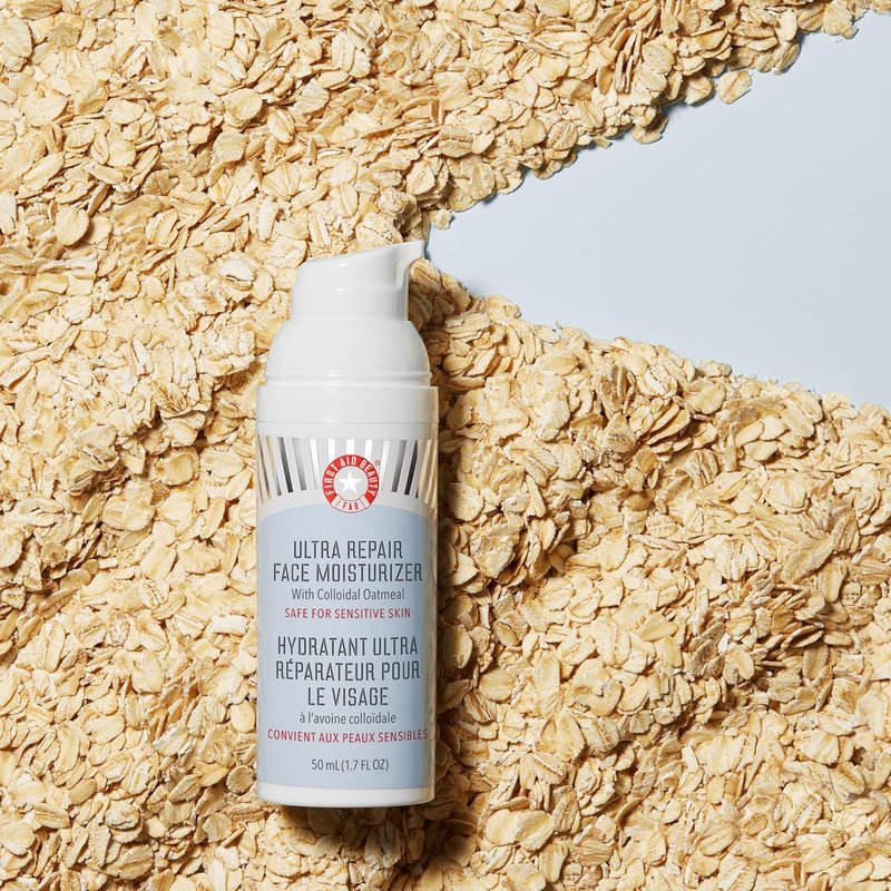 First Aid Beauty Ultra Repair Face Moisturizer - Lightweight Non-Comedogenic Formula with Ceramides & Shea Butter | 1.7 oz, 2 ct