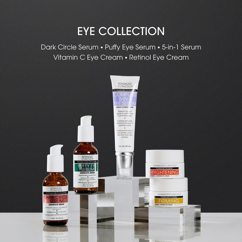 Advanced Clinicals Vitamin C + Caffeine Eye Balm Face Moisturizer | Under Eye Cream For Improving Appearance Of Dark Circles, Puffiness, Bags Under Eyes, & Look Of Dark Spots, 1 Fl Oz