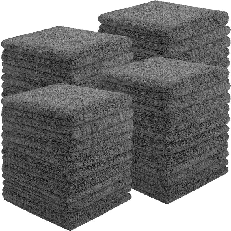 Shimeyao 26 Pcs Salon Bleach Proof Towels Highly Absorbent Hair Towels Hand Facial Cloths Bleach Resistant for Salon Barber Spa Beauty Bath Hair Stylist(Gray,16 x 29 Inch,Classic)