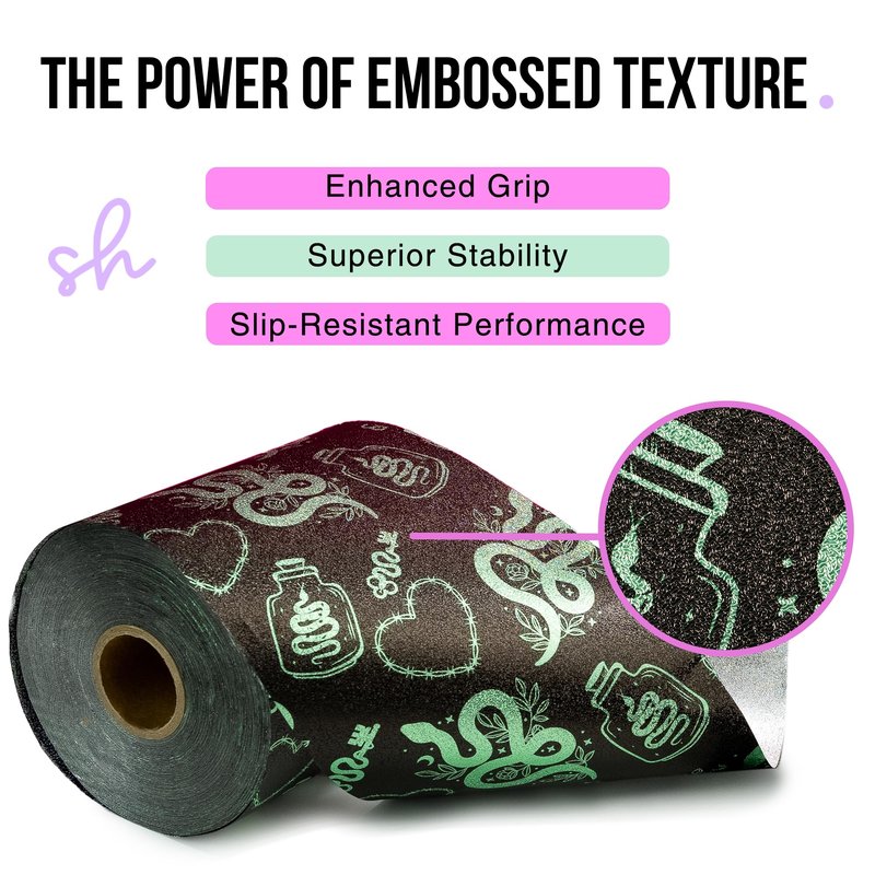 Simply Hair Hair Foil Roll – 100m Embossed Medium Weight Roll with Built-In Cutter – Custom Length Foil for Hair Dye, Highlights & Balayage - No-Slip Grip - 12.7cm - Serpent