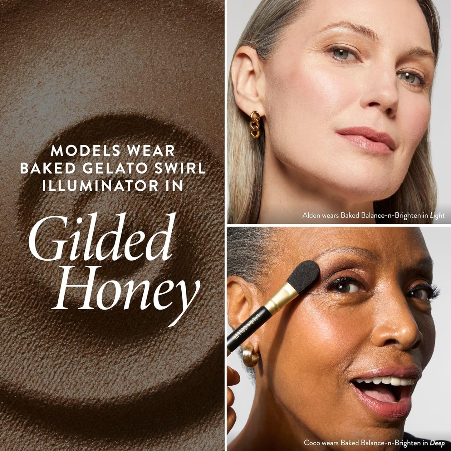 Laura Geller Baked Gelato Swirl Illuminator - Gilded Honey | Radiant Finish & Long-Lasting Glow