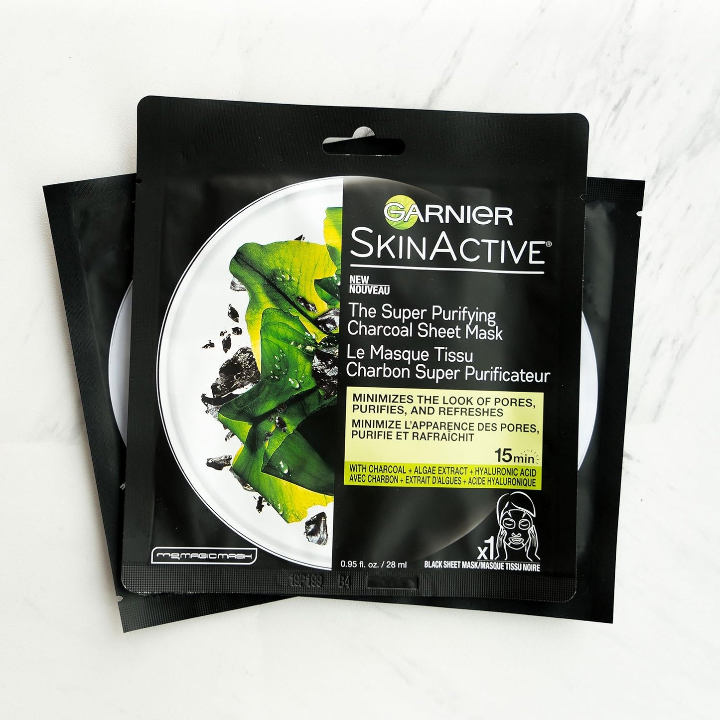 Garnier SkinActive Charcoal Sheet Mask - Super Purifying Treatment | 6 Count