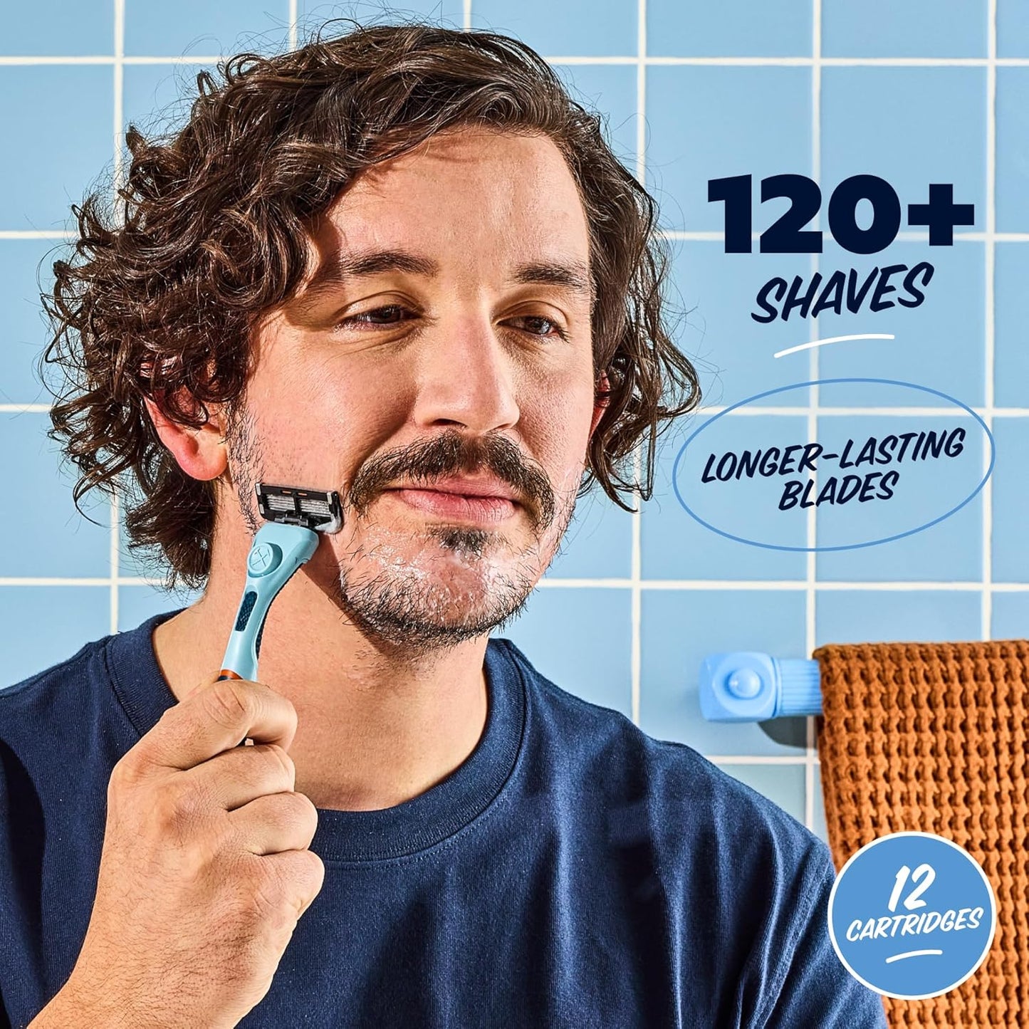 6 Blade Razor Refills - 12 Pack of Stainless Steel Blades for a Close & Comfortable Shave