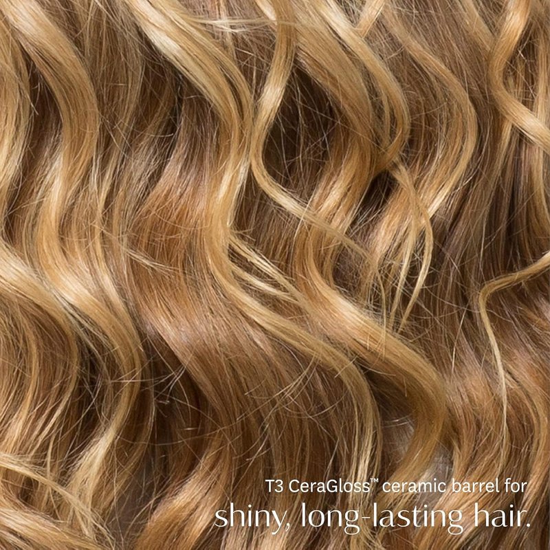 T3 Tapered Interchangeable Wand Barrel - 1.25” & 0.75” Ceramic for Shiny, Long-Lasting Waves