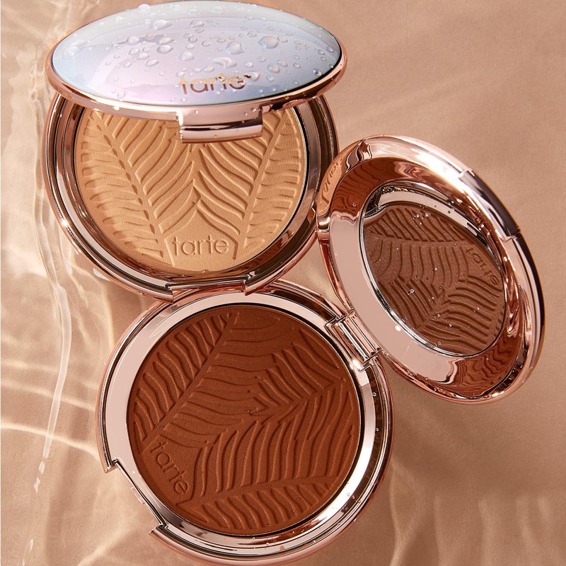 tarte Amazonian clay blurring powder foundation – Buildable Light-to-Medium Coverage, Natural Matte Longwear Finish, Blurs look of Pores, Vegan & Cruelty-Free, full size, 18N fair-light neutral