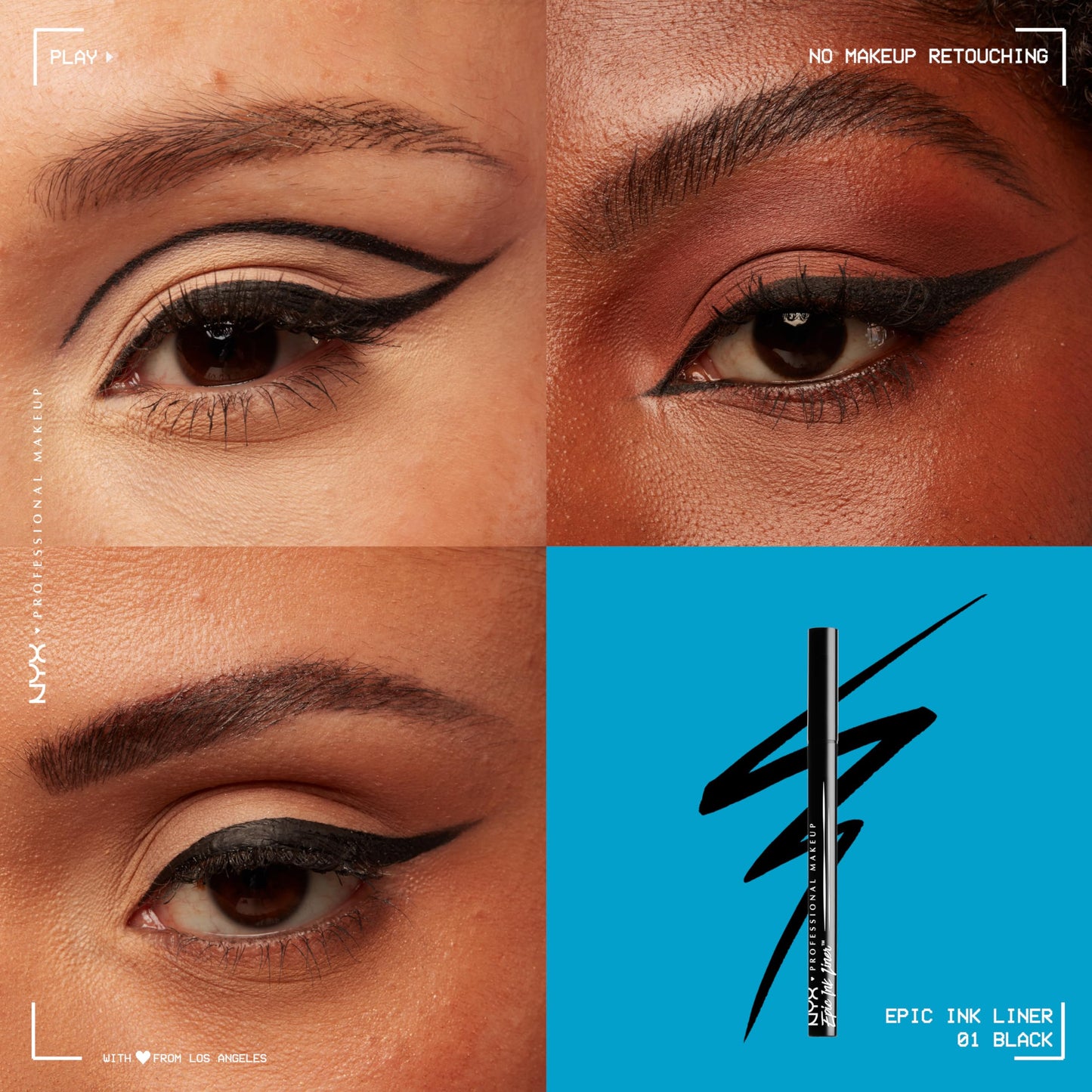 NYX PROFESSIONAL MAKEUP Epic Ink Liner, Waterproof Liquid Eyeliner