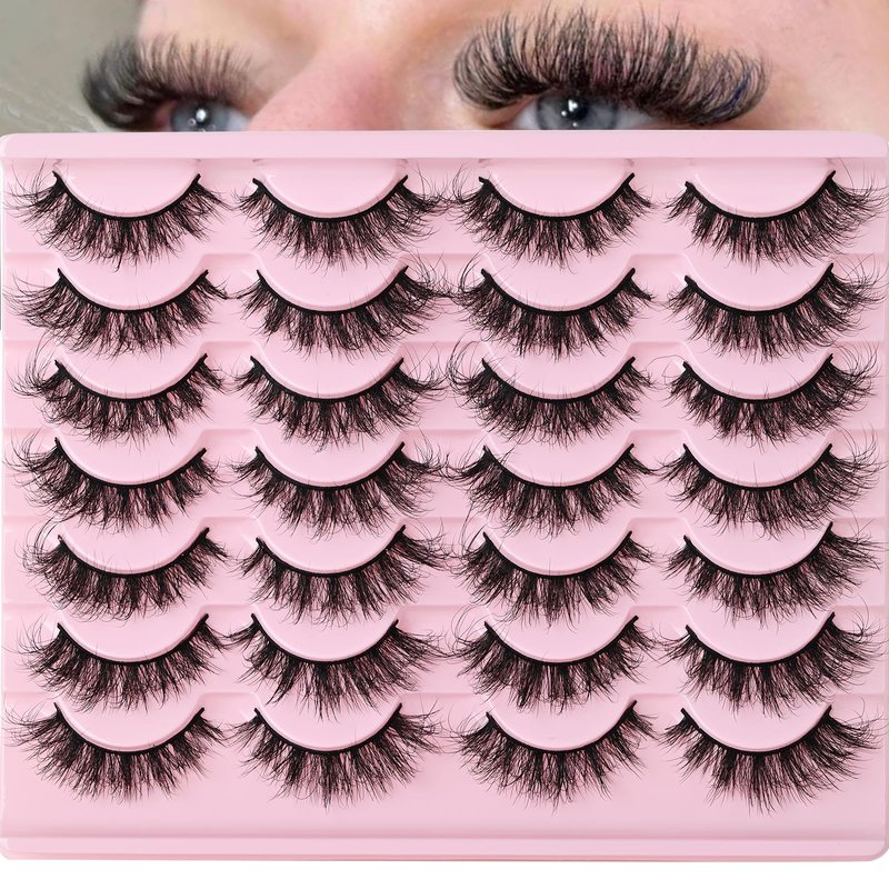 Natural Manga Eyelashes Cat Eye Lashes Spiky Eyelash That Look Like Extensions Strip Lashes Wispy Eyelashes Soft 17mm Foxy Eyelash by Yaiseiko