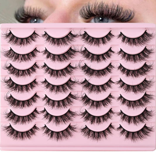 Natural Manga Eyelashes Cat Eye Lashes Spiky Eyelash That Look Like Extensions Strip Lashes Wispy Eyelashes Soft 17mm Foxy Eyelash by Yaiseiko