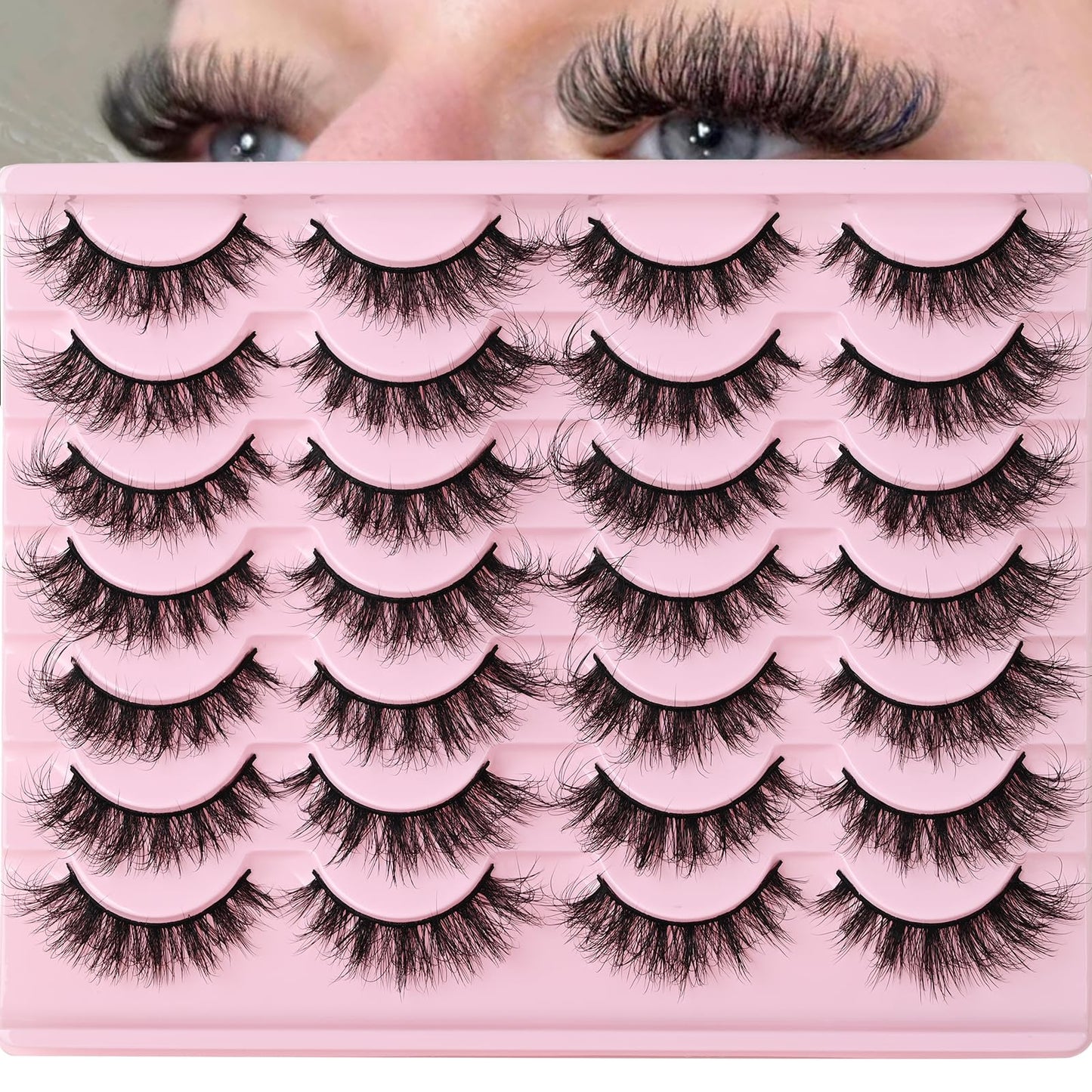 Natural Manga Eyelashes Cat Eye Lashes Spiky Eyelash That Look Like Extensions Strip Lashes Wispy Eyelashes Soft 17mm Foxy Eyelash by Yaiseiko