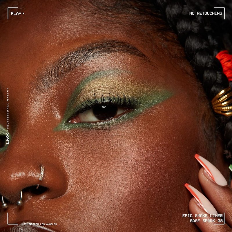 NYX Epic Smoke Liner - Vegan Smoky Eyeliner in Sage Sparks | Hunter Green Shade