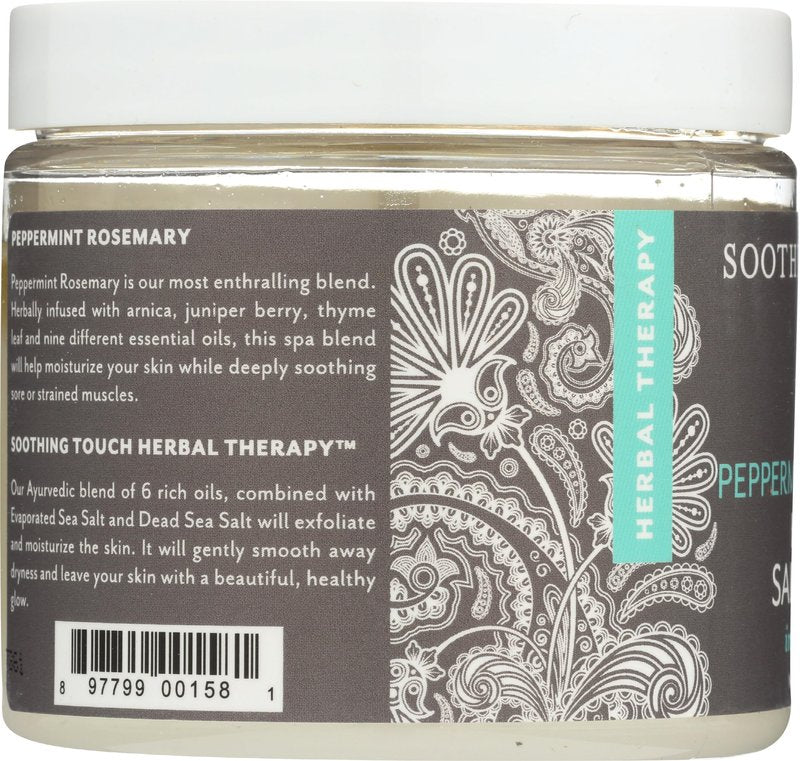 Soothing Touch Herbal Salt Scrub, Peppermint Rosemary - 20 Oz
