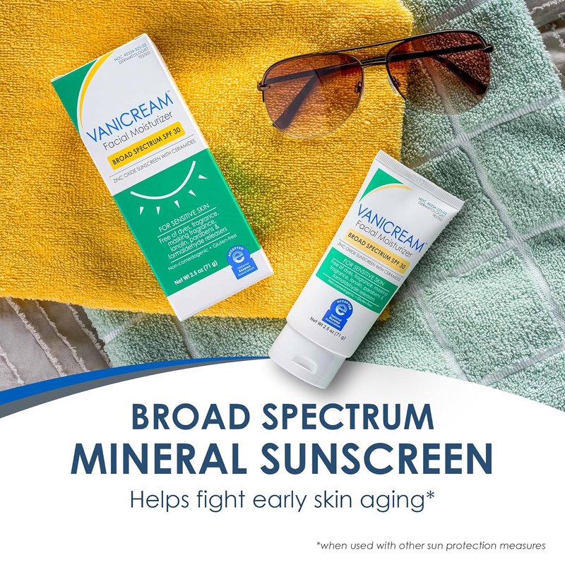 Vanicream Facial Moisturizer SPF 30 - Broad Spectrum Protection | 2.5 Fl. Oz.