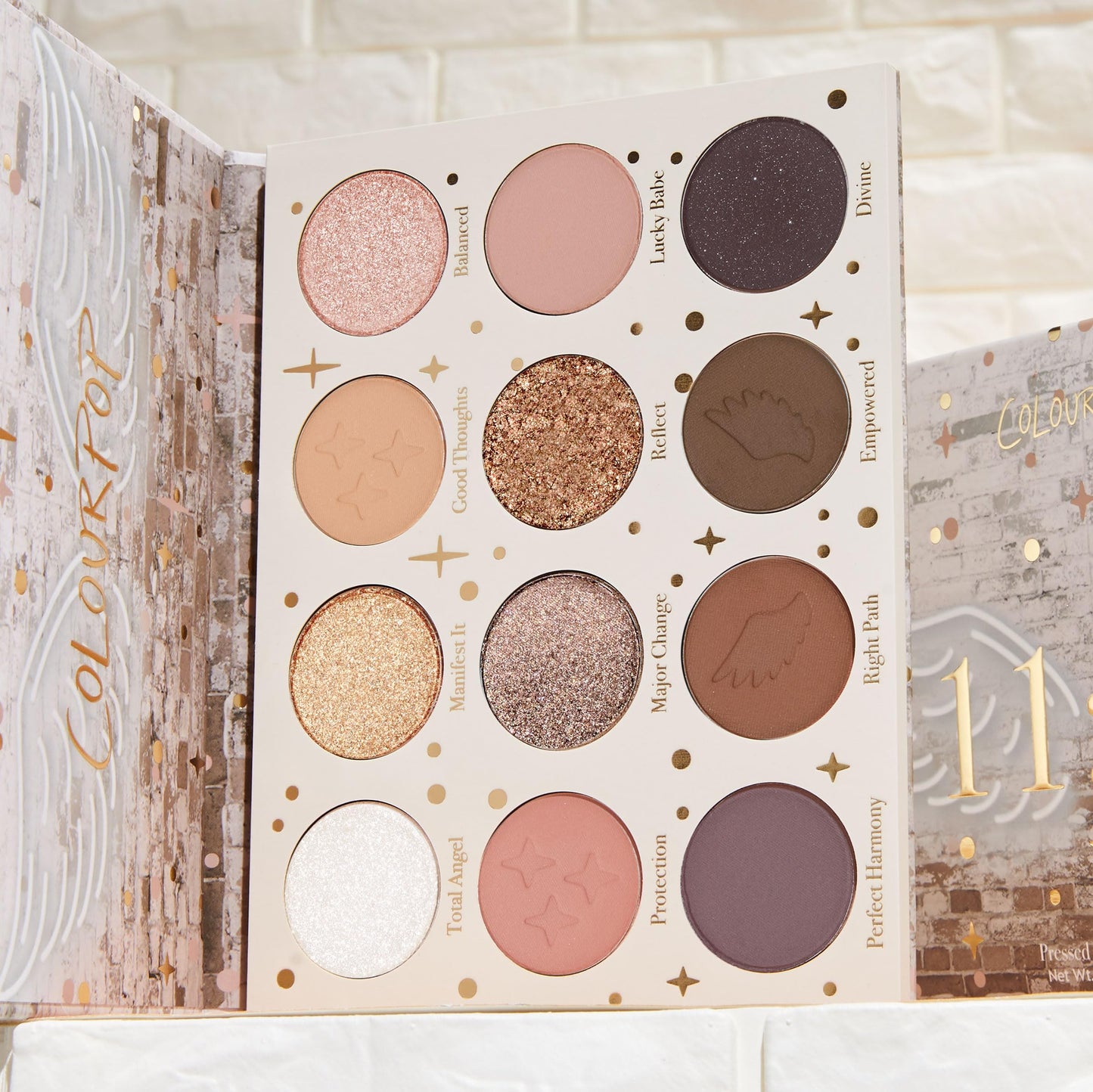 ColourPop Eyeshadow Palette - Warm Nude Eye Makeup Palette with Matte, Metallic, Matte Sparkle & Glitter Finishes - High-Pigment Eye Makeup with a Long-Wearing Formula (0.46 oz)