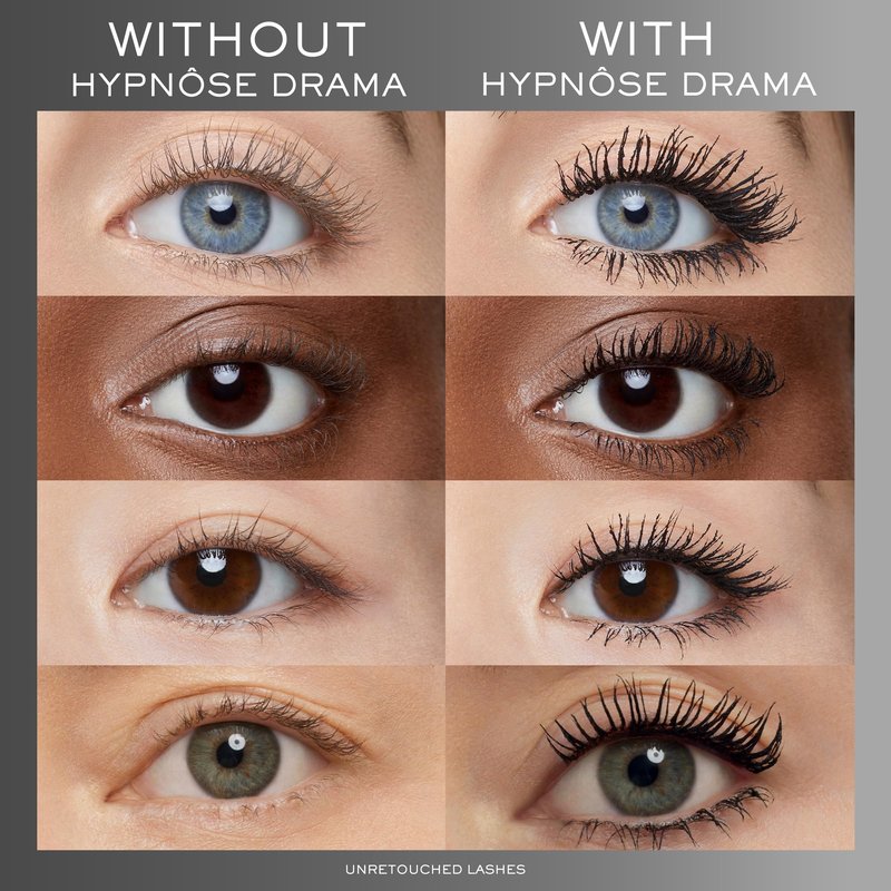 Lancôme Hypnôse Drama Extreme Volumizing Mascara - Up to 17x More Volume - Up to 24HR Wear- Lengthening & Volumizing - Dramatic Lash Look - Ultra Black - Suitable for Sensitive Eyes - Travel Size