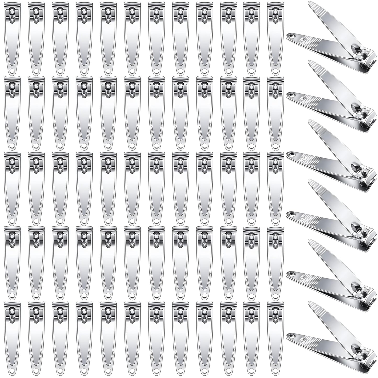 AVERZELLA 100-Pack Nail Clippers Bulk, Toenail Fingernail Clippers Pack, Stainless Steel Toe Nail Clippers Multipack, Travel Mini Nail Cutter Trim Nail Clippers for Men Women Adults or Homeless