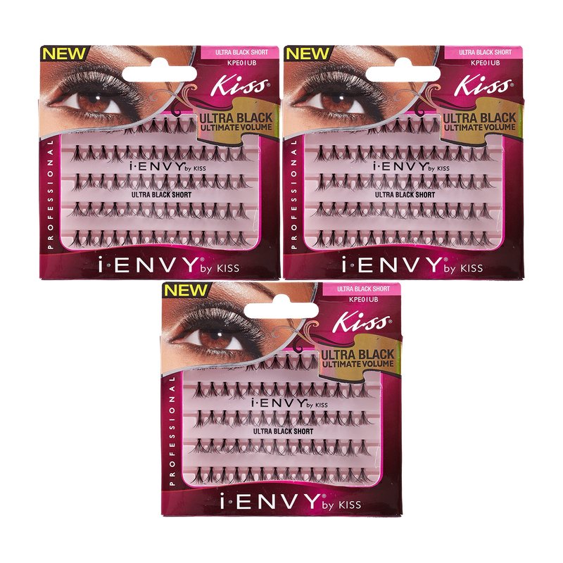 i•ENVY Kiss Ultra Black Short Lashes (3 Pack)