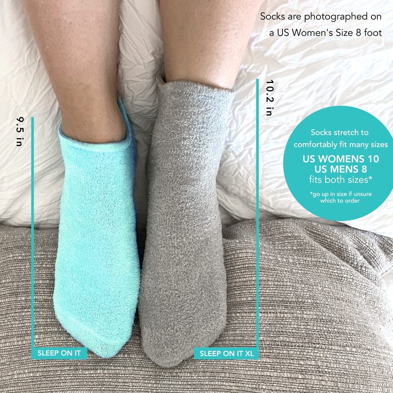 Barefoot Scientist Sleep On It Overnight Moisturizing Gel Socks, Nourish Your Feet, Sip Back & Relax, Pink and Champagne, 2 Pack